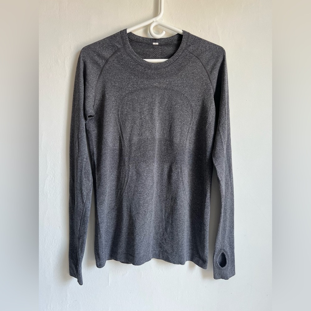 10 Lululemon swiftly tech long sleeve crew grey gray women’s running